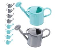 GLSTOY 10pcs Miniature Watering Cans Small Lightweight Abs Plastic Watering Pots Cute for Dollhouse Garden Photography Props in Dark Gray and Peacock Green