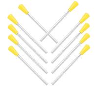 GLSTOY 10Pcs Performance Triangle Iron Mallets Set with Plastic Strikers, Sturdy Triangle Iron Parts for Rhythm Education, Early Learning Orff Percussion Instrument Toy for Toddlers