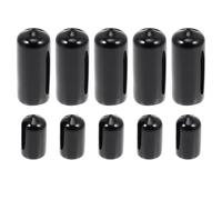 GLSTOY 10pcs Rubber Cue Tip Protectors Black Snooker Cue Covers Sturdy and Labor-saving Pool Head Covers for Party Use