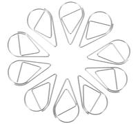 GLSTOY 10pcs Silver Waterdrop-Shaped Metal Paper Clips Cute Paperclip Set for Office Document Organization and Scrapbook Accessories