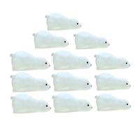 GLSTOY 12pcs Luminous Mini Bear Figurines Resin Animal Ornaments Garden Miniature Bear Decorations for Diy Micro Landscape Collectors