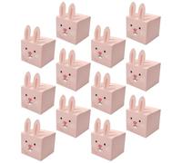 GLSTOY 12pcs Rabbit Candy Box Easter Rabbit Box Paper Biscuit for Girls Flower for Snack Packing