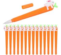 GLSTOY 15Pcs Cute Rabbit Carrot Gel Ink Pens 0.5Mm Kawaii Cartoon Writing Pens for School Office Easter Stationery Set