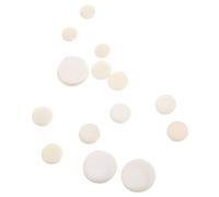 GLSTOY 17pcs Clarinet Sound Hole Pads Clarinet Key Cushions Replacement Mats White and Light Yellow for Woodwind Instruments