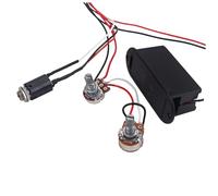 GLSTOY 2 Band Equalizer Eq Preamp Circuit for Bass Guitar Tone Control Wiring Harness Pickup Set Gu50 Model Active Pickup Compatible Black