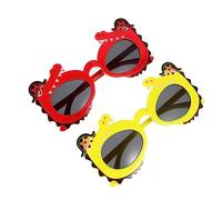 GLSTOY 2 Pairs Funny Cartoon Sunglasses Prank Eyeglasses for Dress Up and Lightweight Durable Glasses for Street Photography and Fun Events