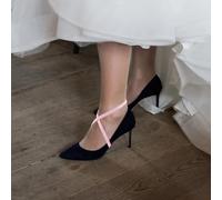 GLSTOY 2 Pairs Women Leather High Heel Shoe Straps Detachable Crossed Anti-slip Laces for Pumps and Heels Practical Ankle Accessories for Stability and Decorative Charm Gift for Ladies