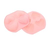 GLSTOY 2 Pcs Heart Shape Cupcake Baking Pan Set with 4 Cavity Silicone Nonstick Bakeware for Oven Baking, Food-Grade Silicone Coating, Safe High Temperature Release, Sturdy and Easy