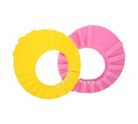 GLSTOY 2 Pcs Shower Cap Shield, Adjustable Pe Bath Hat with Head Circumference 40-55cm, Soft and Resistant to Deformation, Prevents Water from Entering Ears, for Bathing and Hair
