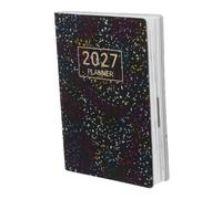 GLSTOY 2027 Pocket Planner for Students with Pu Leather Hardcover, Segmented Pages and Month Indexes, Daily Plan Notebook for Study and On-the-go Organization