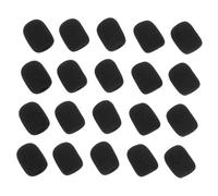 GLSTOY 20pcs Black Standard Handheld Microphone Covers Foam Windscreens, 30x22x8mm Sponge Mic Covers, Stage Microphone Replacement Accessories for Live Sound and Recording
