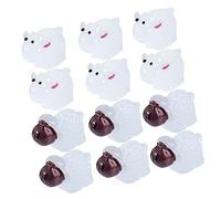 GLSTOY 20Pcs Mini Animal Figurine Sheep Figurine 0.83X0.59X0.39In Glow in The Dark Comfortable Texture Assorted Color Lightweight Outdoor Garden Decoration Lively Sheep Room Decor