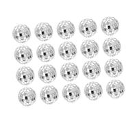 GLSTOY 20pcs Small Disco Ball Mirror Balls Christmas Decorations Wedding Stage Ornaments Glass Reflective Sphere Disco Beads