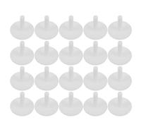 GLSTOY 20pcs White Rubber Duck Holder for Car Dashboard Display with Non-slip Base and Hook-and-loop Fastener, Bath Fixer for Collectors and Car Dashboard Accessories