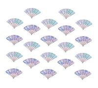 GLSTOY 20pcs Wooden Fan Charms for DIY Jewelry Making Retro Color Handcraft Supply Unique Hair Stick Decor Lightweight Bracelet Accessories for Crafts