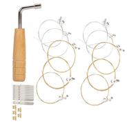 GLSTOY 21pcs Lyre Strings Kit with Wrench and Harp String Pins Professional Lyre Harp Accessories Set for Precise Tuning and Replacement in Musical Instruments