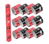 GLSTOY 24pcs Ninja Slap Bracelets for Fun Decorative Party Props Bright Colors Vivid Designs for Halloween Costumes Parties Family and Friends