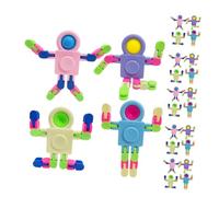 GLSTOY 24pcs Space Astronaut Pop Bubble Fidget Toy Set Mixed Colors Sensory Stress Relief for Adults Adjustable Gyroscopic Design for Office and Home Use