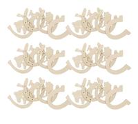 GLSTOY 24pcs Unfinished Wooden Horseshoe Cutouts for DIY Crafts, Natural Wood Slices Decorations for ’ Hand-Painting and Home Art Projects