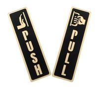 GLSTOY 2PCS 3D Acrylic Pull Push Door Signs Self-Adhesive Push Pull Stickers for Shops Office Business Commercial Use