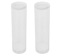 GLSTOY 2pcs Badminton Shuttlecock Tubes with Lid Plastic Tube for Shuttlecock Storage and Humidifying, for Tournament and Home Use, Suitable for Coaches and Players