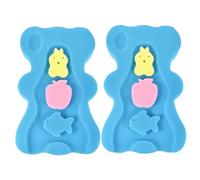 GLSTOY 2pcs Boy Girl Bath Seat Mat Soft Sponge Bath Mat for Newborns Boys and Girls Bathing Safety