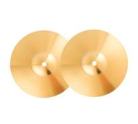 GLSTOY 2pcs Brass Drum Cymbals Set for Jazz Drum Kit, Professional Musical Instrument Accessory with Easy Installation and Sturdy Golden Alloy Material