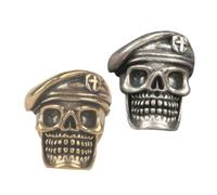 GLSTOY 2pcs Brass Skull Beads Large Hole DIY Jewelry Spacer Beads for Bracelets Necklaces Keychains Polished Brass with Bold Skull Design Easy to String Craft Accessories