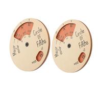 GLSTOY 2pcs Circle of Fifths Wheel Musical Tool Wooden Melody Tool for Guitar Ukulele Melody Supply