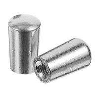 GLSTOY 2pcs Electric Guitar Toggle Knob Caps 3.5mm Metal Replacement Tips for Solid Body Model with Threaded Base Silver Guitar Switch Covers