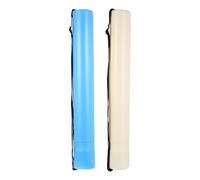 GLSTOY 2pcs Extendable Plastic Telescopic Drawing Storage Tubes with Shoulder Strap, Blueprint and Poster Carrying Case for Artworks and Documents, White and Blue
