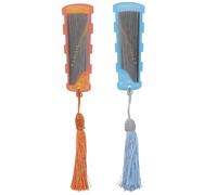 GLSTOY 2Pcs Guzheng Nail Pick Wrap Cards with Acrylic Storage Boards, Practical Anti-Lost Nail Pick Holders for Guzheng Accessories, Blue and Orange Set