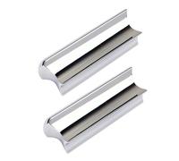 GLSTOY 2pcs Hard-chrome Plated Metal Guitar Slides Stainless Steel Finger Slide for Acoustic Electric Guitar Professional Guitarists Accessories