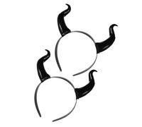 GLSTOY 2pcs Horn Horn Hair Accessories Blow Flash Angel Ox Halloween Headband Witch Bull Adult Fancy Antler Wicked Headband Hair Decorating Prop among Black Plastic