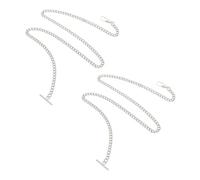 GLSTOY 2pcs Iron Pocket Watch Chain Watch Iron Chain Fashion Multi-Functional Accessories for Seniority Formal Dressing 25.55x1.18x0.20in