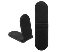 GLSTOY 2Pcs Magnetic Money Clip Minimalist PU Leather Wallet Cash Holder for Men, Laser Black Portable Card Organizer Suitable for Office and Daily Use