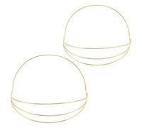 GLSTOY 2pcs Metal Headband Base for Hanfu Headdress, 4-layer Crown Frame for Hair Accessories, Craft Tiara Base Suitable for Traditional Festival, Wedding, and Costume Use