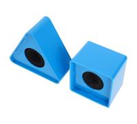 GLSTOY 2Pcs Microphone Flag Station Set, Square and Triangle Mic Logo Holders for Interview, Conference, and News Reporter Desktop Mic Branding