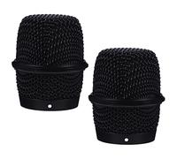 GLSTOY 2pcs Microphone Mesh Heads Replacement Grille Compatible for Bs- Lightweight Metal Mic Covers for Ktv Dance Ball and Interviews