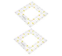 GLSTOY 2pcs Patchwork Ruler Tailor Tools for Tailors and Sewing Enthusiasts Acrylic Square Slotted Design Middle Hollow Accurate Pattern Assembly and Clean Cuts for Sewing and Quilting