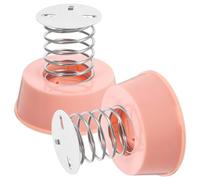 GLSTOY 2Pcs Pink Dancing Spring Bases for Car Dashboard with Flexible Stretchable Springs Shaking Head Doll Replacement Stands for Crafting and Vehicle Decoration