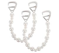 GLSTOY 2pcs Shiny Pearl Shoe Chains Bling Shoe Charms Decoration Accessories Sandals DIY Beach Jewelry for Women