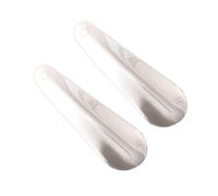 GLSTOY 2pcs Stainless Steel Shoehorn Tool Ergonomic Shoe Lifter for Seniors Pregnant Women Durable Compact Design for Easy Shoe Access Mirror Finish