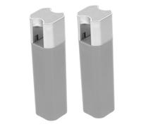 GLSTOY 2pcs Window Blind Cord Pull Ends with Weights Vertical Blind Cord Knobs for Roman Shades Shutter Curtain Accessories Grey Silver Each Easy Grip Replacement Handles