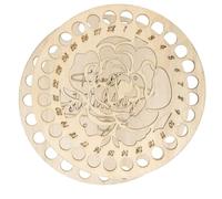 GLSTOY 2Pcs Wooden Embroidery Floss Organizer Set with Hollow Threading Plates, Cross Stitch Floss Storage Board for Sewing and Craft Thread Management