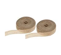 GLSTOY 2rolls Natural Jute Burlap Ribbon Florist Wrapping Ribbon DIY Flower Bouquets Decor