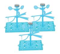 GLSTOY 3 Sets DIY Wind Science Kit Plastic Weather Vane Stem Teaching Tool for Science Experiments Preschool Educational Model for Outdoor Wind Measurement and Classroom Physics