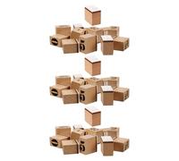 GLSTOY 36pcs Wooden Number Stamps Square Vintage Style Natural Wood Stamp Blocks for Cognitive Learning and Number Marking, for Craft and Photo Album DIY Projects, Suitable