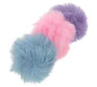 GLSTOY 3pcs Assorted Color Plush Lapel Mic Covers with Wind Noise Reduction and Clip-on Design for Microphones, for Streaming and Professional Recording Settings