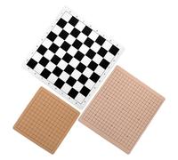 GLSTOY 3pcs Dual-sided Foldable Chess Boards Set Portable 9x9 13x13 Go Mats Large 51cm International Chess Leather Board Travel-friendly Students Adults